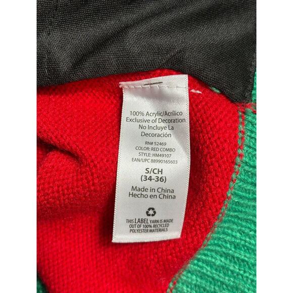 Holiday Time Sweater Mens Small Red Christmas Cow Light Up LED Ugly Novelty - Picture 4 of 7